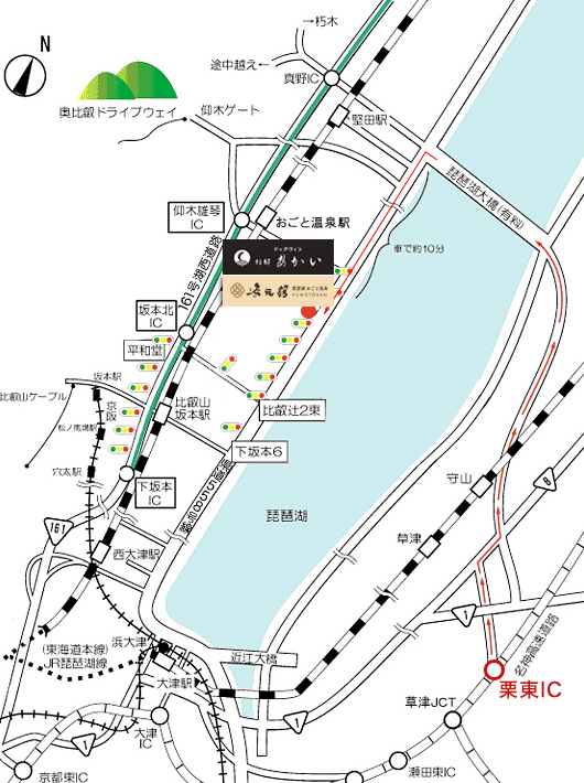 琵琶湖大橋経由 マップ